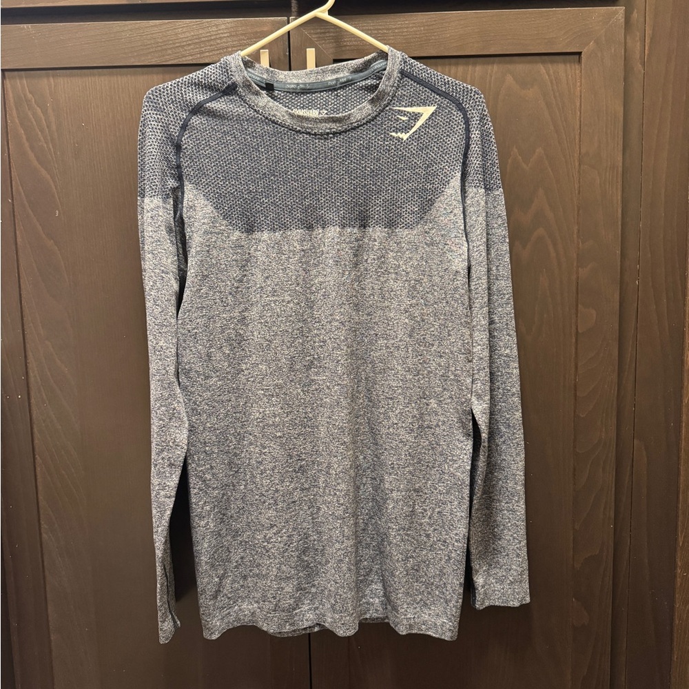 Men's Gymshark Compression Gray Long Sleeve Shirt
